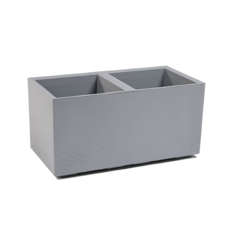 Maceta "KARO ECO RECICLADO" color gris 80 × 40 × 39 cm · plástico