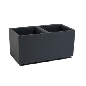 Maceta "KARO ECO RECICLADO" color antracita 80 × 40 × 39 cm · plástico