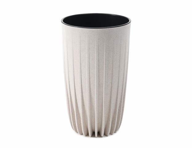 Maceta "MIRA ECO MADERA" color blanco 30 × 51 cm · plástico