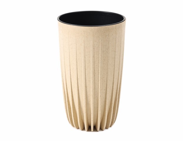 Maceta "MIRA ECO MADERA" color arena 30 × 51 cm · plástico