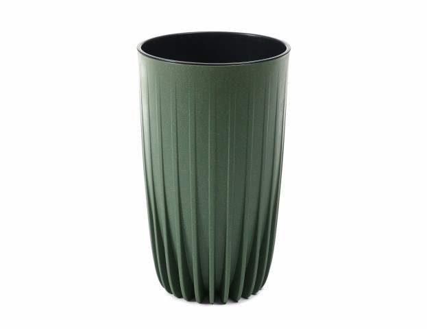 Maceta "MIRA ECO MADERA" color verde oscuro 30 × 51 cm · plástico
