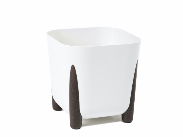 Maceta "FRIDA ECO RECICLADO" color blanco 36 × 36 cm · plástico