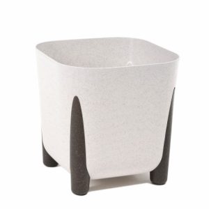 Maceta "FRIDA ECO MADERA" color blanco 36 × 36 cm · plástico