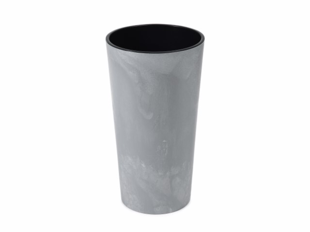 Maceta "LILIA ECO RECICLADO" color efecto cemento gris 19 × 36 cm · plástico