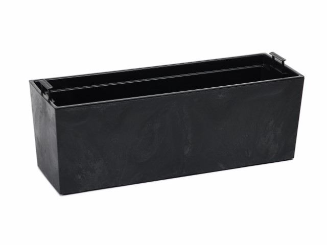 Jardinera "BEGONIA ECO RECICLADO" color negro 19 × 56 × 19 cm · plástico