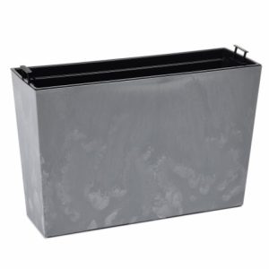 Jardinera "WERBENA ECO RECICLADO" color gris 19 × 56 × 19 cm · plástico