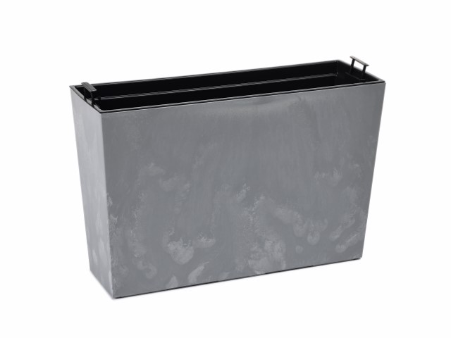 Jardinera "WERBENA ECO RECICLADO" color gris 19 × 56 × 19 cm · plástico