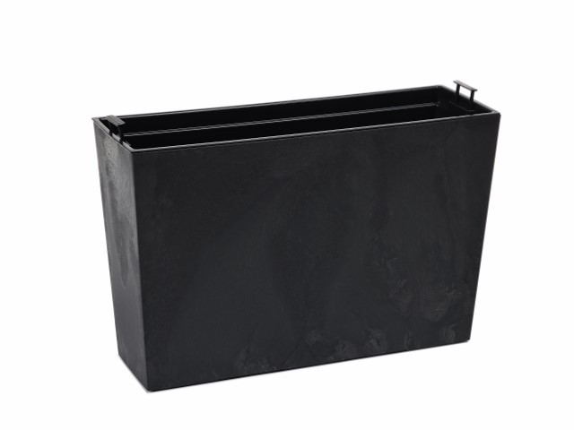 Jardinera "WERBENA ECO RECICLADO" color negro 19 × 56 × 19 cm · plástico