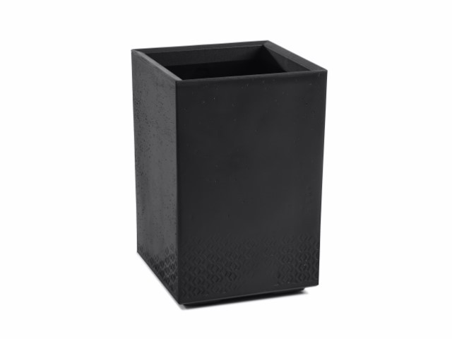 Maceta "KARO ECO RECICLADO" color efecto cemento negro 40 × 58 cm · plástico