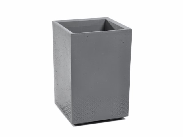 Maceta "KARO ECO RECICLADO" color efecto cemento gris 40 × 58 cm · plástico