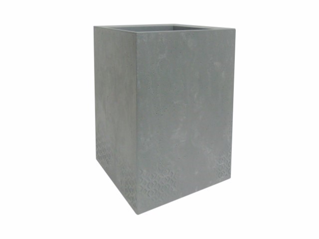Maceta "KARO ECO RECICLADO" color efecto cemento gris 40 × 58 cm · plástico