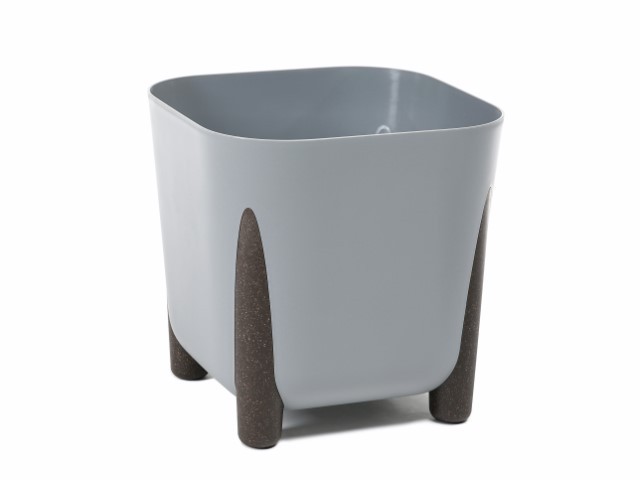 Maceta "SQUARE FRIDA" color gris 36 × 36 cm · plástico
