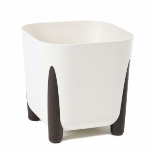 Maceta "SQUARE FRIDA" color crema 36 × 36 cm · plástico
