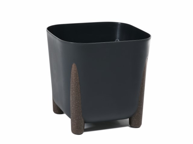 Maceta "FRIDA ECO RECICLADO" color negro 36 × 36 cm · plástico