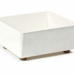 Jardinera "SAGA TEXTIL" color crema 28 × 13 cm · plástico