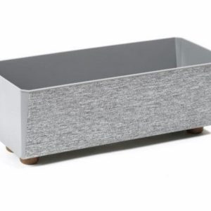 Jardinera "SAGA TEXTIL" color gris 37 × 16 × 13 cm · plástico