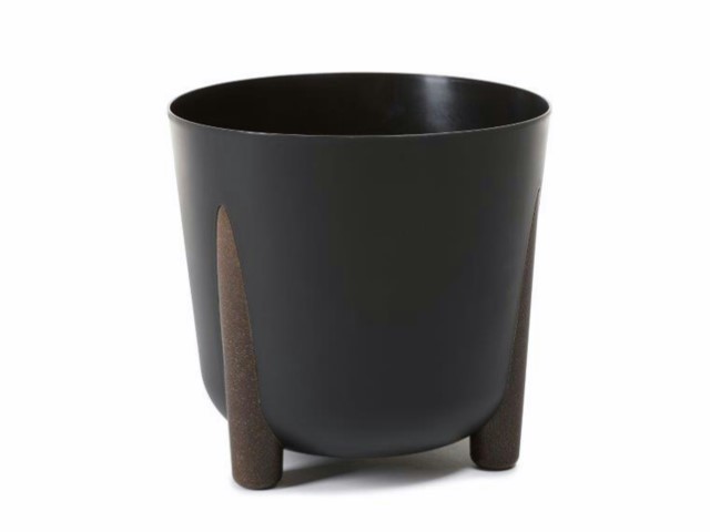 Maceta "FRIDA ECO RECICLADO" color negro 21 × 20 cm · plástico