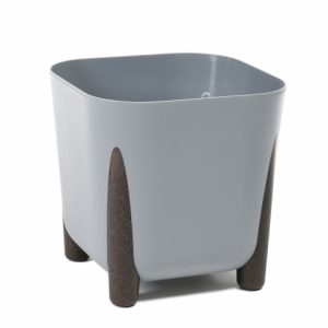 Maceta "SQUARE FRIDA" color gris 20 × 20 cm · plástico
