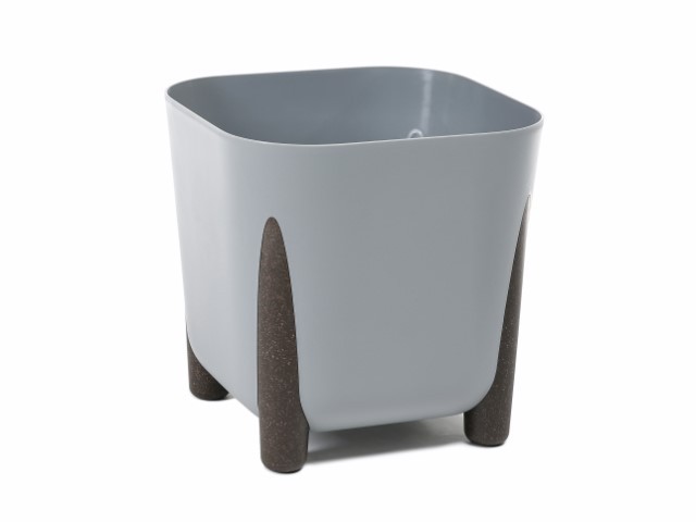 Maceta "SQUARE FRIDA" color gris 25 × 25 cm · plástico