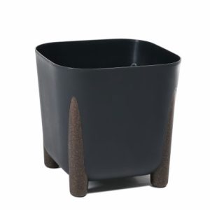 Maceta "SQUARE FRIDA ECO REC" color negro 20 × 20 cm · plástico