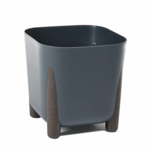 Maceta "SQUARE FRIDA ECO REC" color antracita 25 × 23 cm · plástico