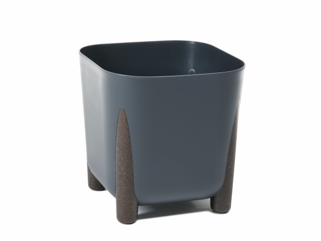 Maceta "SQUARE FRIDA ECO REC" color antracita 25 × 23 cm · plástico
