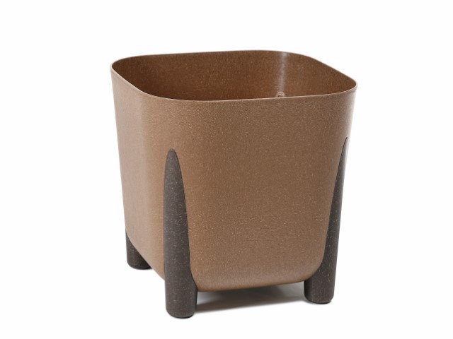 Maceta "SQUARE FRIDA ECO MADERA" madera 25 × 23 cm · plástico