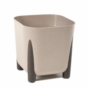 Maceta "SQUARE FRIDA ECO CAFÉ" leite 25 × 23 cm · plástico