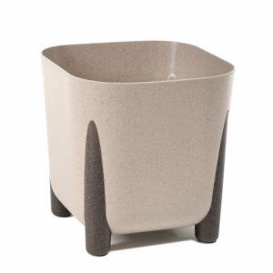 Maceta "SQUARE FRIDA ECO CAFÉ" leite 29 × 28 cm · plástico