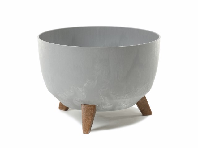 Maceta "ROMA ECO RECICLADO" efecto cemento color gris 33 × 18 cm · plástico