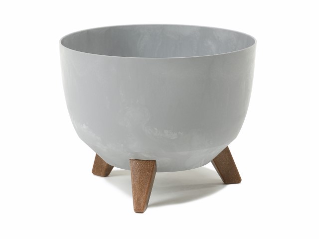 Maceta "ROMA ECO RECICLADO" efecto cemento color gris 29 × 18 cm · plástico