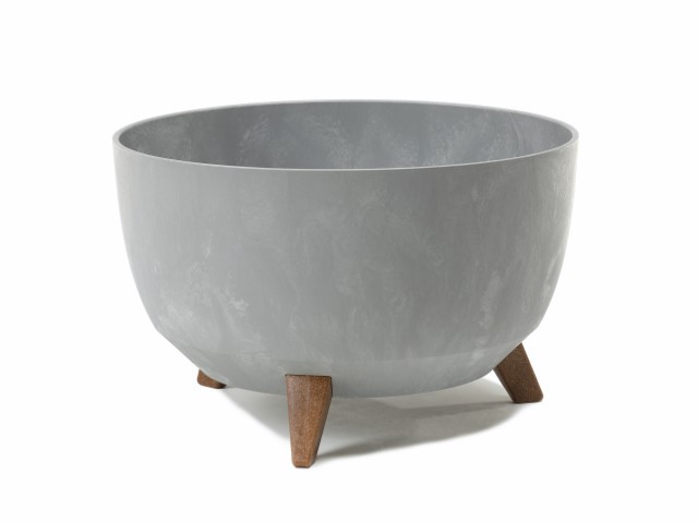 Maceta "ROMA ECO RECICLADO" efecto cemento color gris 39 × 20 cm · plástico