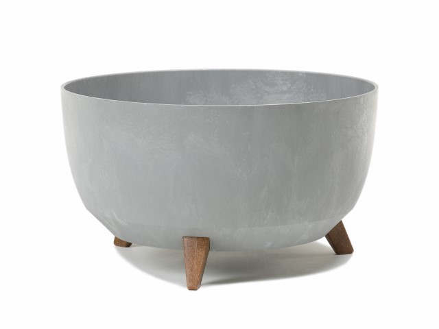 Maceta "ROMA ECO RECICLADO" efecto cemento color gris 47 × 22 cm · plástico