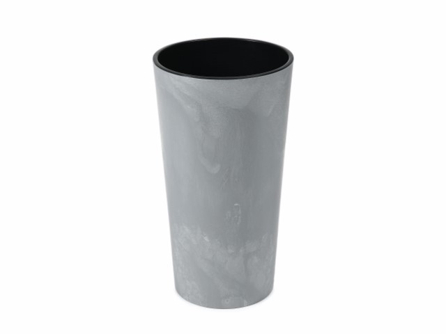Maceta "LILIA ECO RECICLADO" efecto cemento color gris 25 × 46 cm · plástico