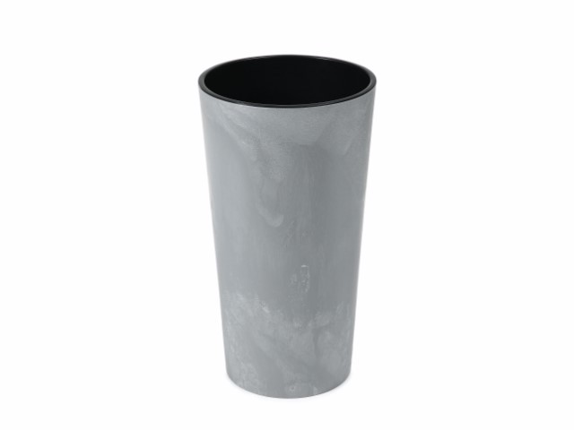 Maceta "LILIA ECO RECICLADO" efecto cemento color gris 29 × 57 cm · plástico
