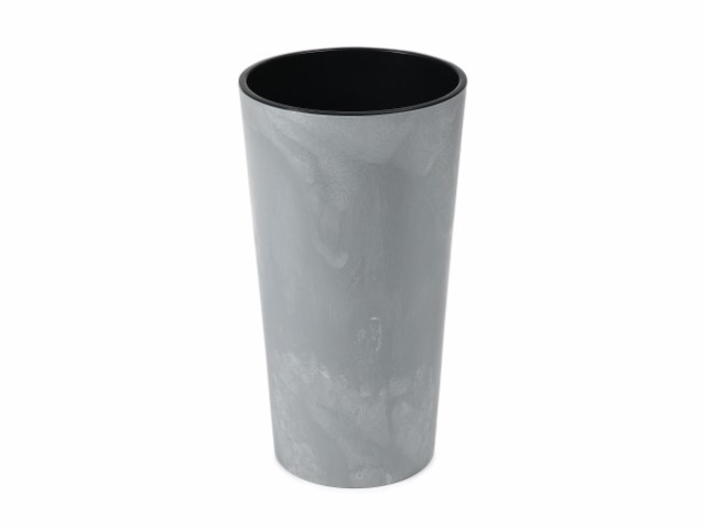 Maceta "LILIA ECO RECICLADO" efecto cemento color gris 40 × 75 cm · plástico