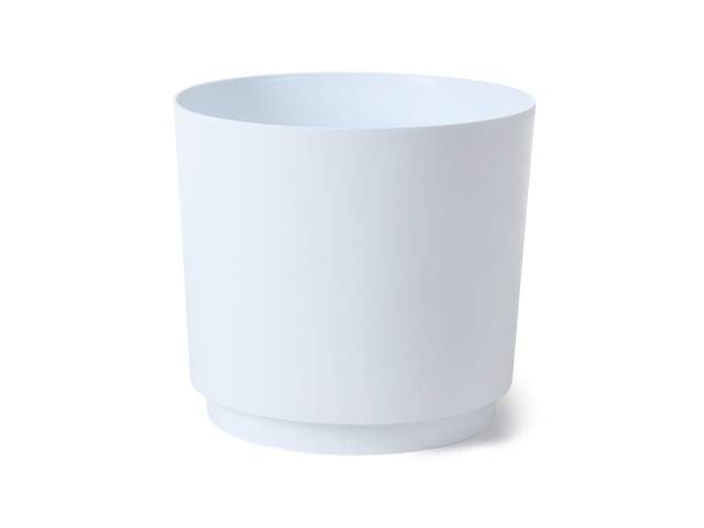 Maceta "AURA" color blanco 35 cm · plástico