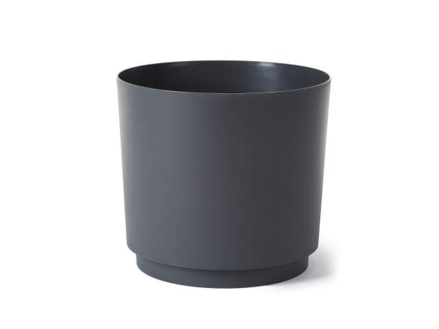 Maceta "AURA" color antracita 35 cm · plástico reciclado