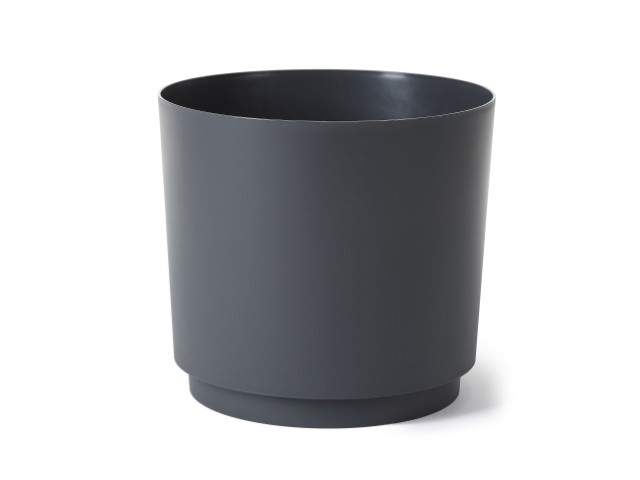 Maceta "AURA" color antracita 38 cm · plástico reciclado