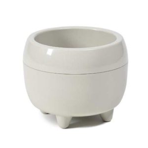 Maceta redonda "MONA" color beige 23 cm · plástico reciclado