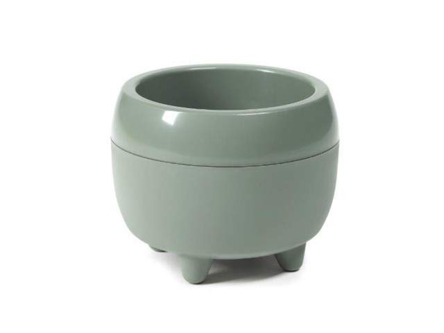 Maceta redonda "MONA" color gris verde 30 cm · plástico reciclado