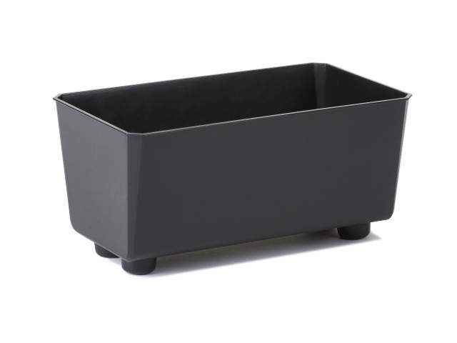 Jardinera "SAGA" color negro 28 × 17 cm · plástico reciclado