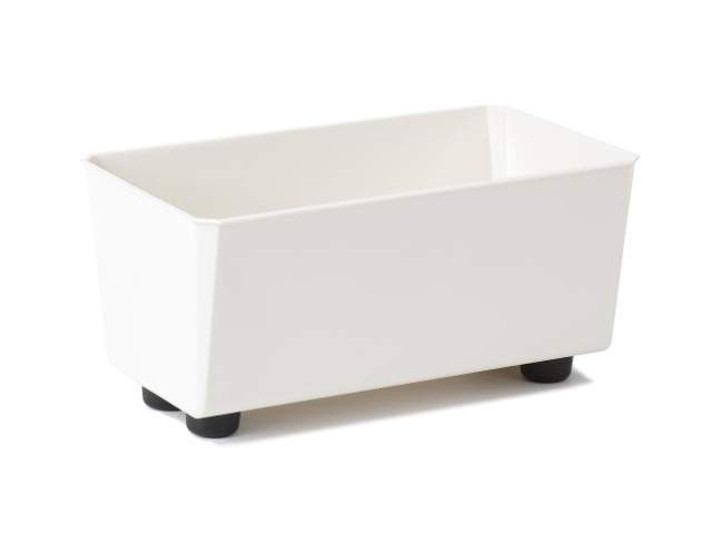 Jardinera "SAGA" color crema 28 × 17 cm · plástico reciclado