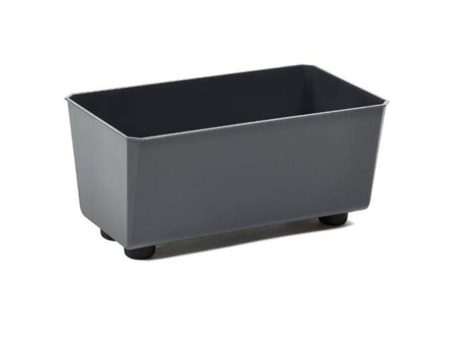 Jardinera "SAGA" color antracita 28 × 17 cm · plástico reciclado