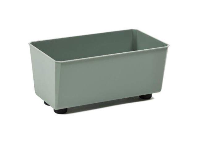 Jardinera "SAGA" color gris verde 28 × 17 cm · plástico reciclado