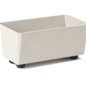 Jardinera "SAGA" color beige 28 × 17 cm · plástico reciclado