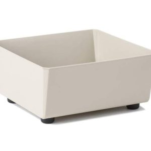 Jardinera "SAGA" color beige 28 × 28 cm · plástico reciclado