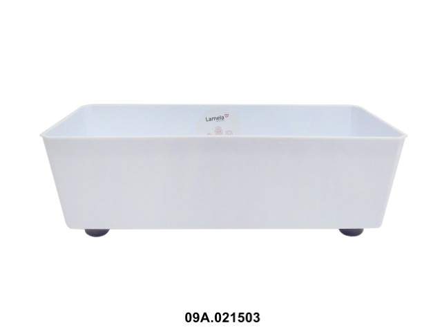 Jardinera "SAGA" color blanco 37 × 17 cm · plástico