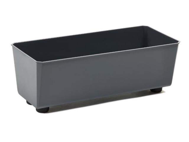 Jardinera "SAGA" color antracita 37 × 17 cm · plástico reciclado