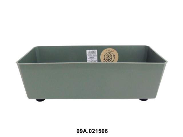 Jardinera "SAGA" color gris verde 37 × 17 cm · plástico reciclado